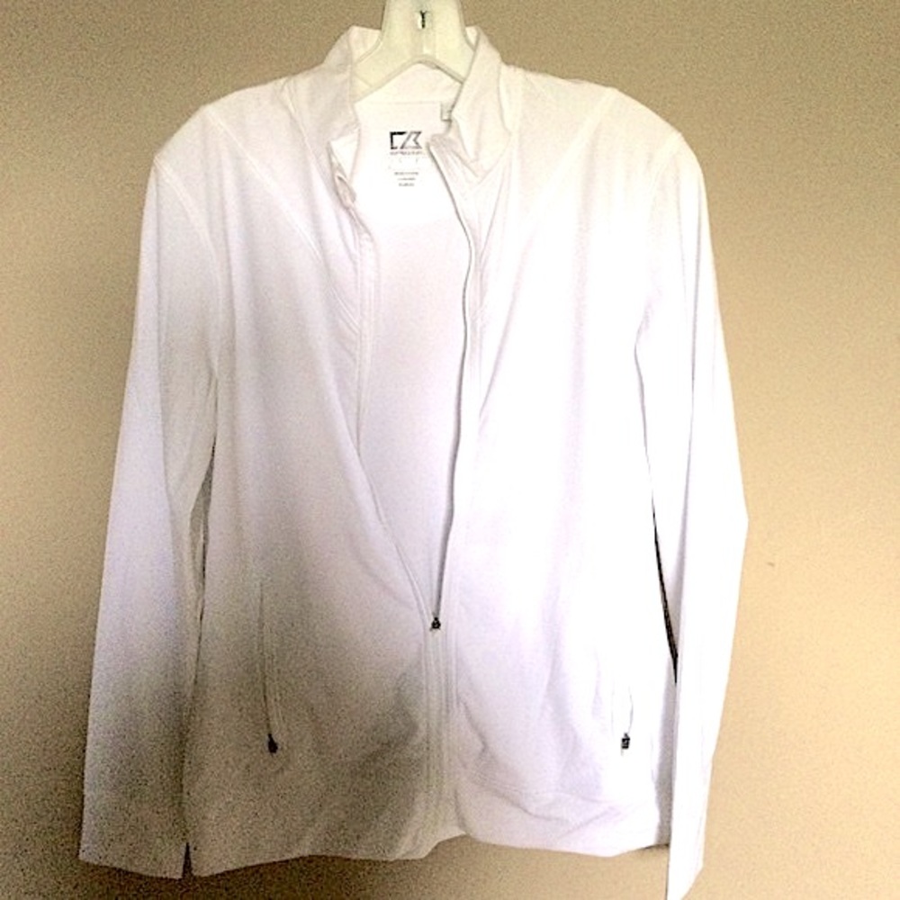 White Zip up Jacket size small